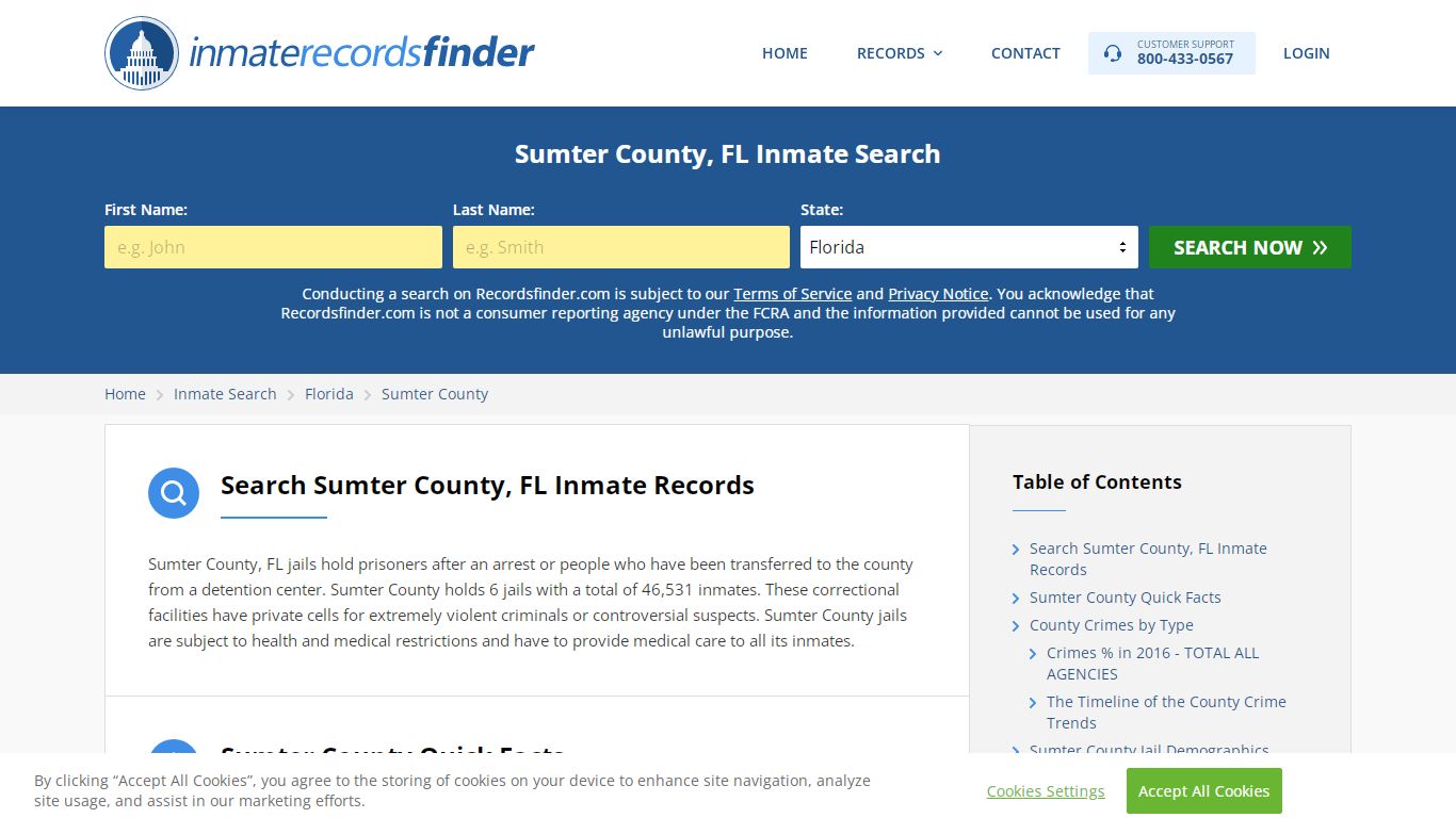 Sumter County, FL Inmate Lookup & Jail Records Online